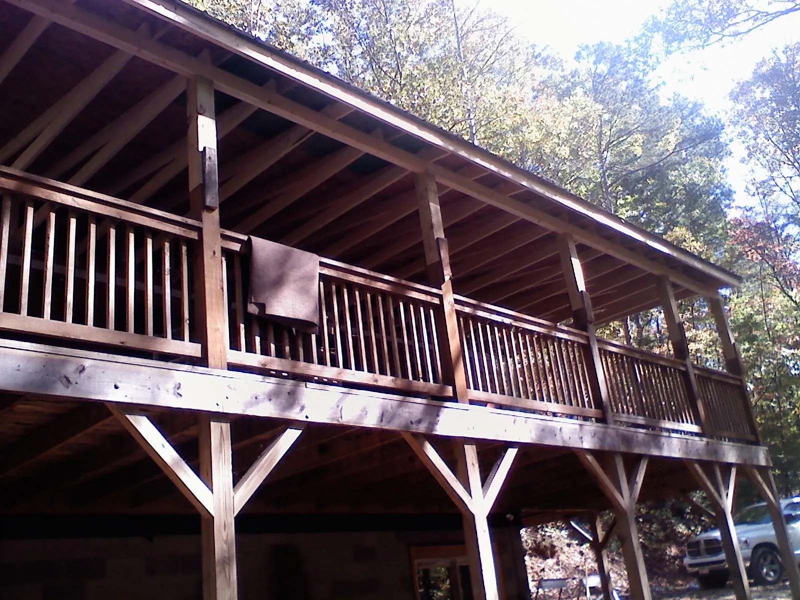 Timber framing under a new elevated porch and deck — Roof Leak Repair in Platina by Roofing Brothers